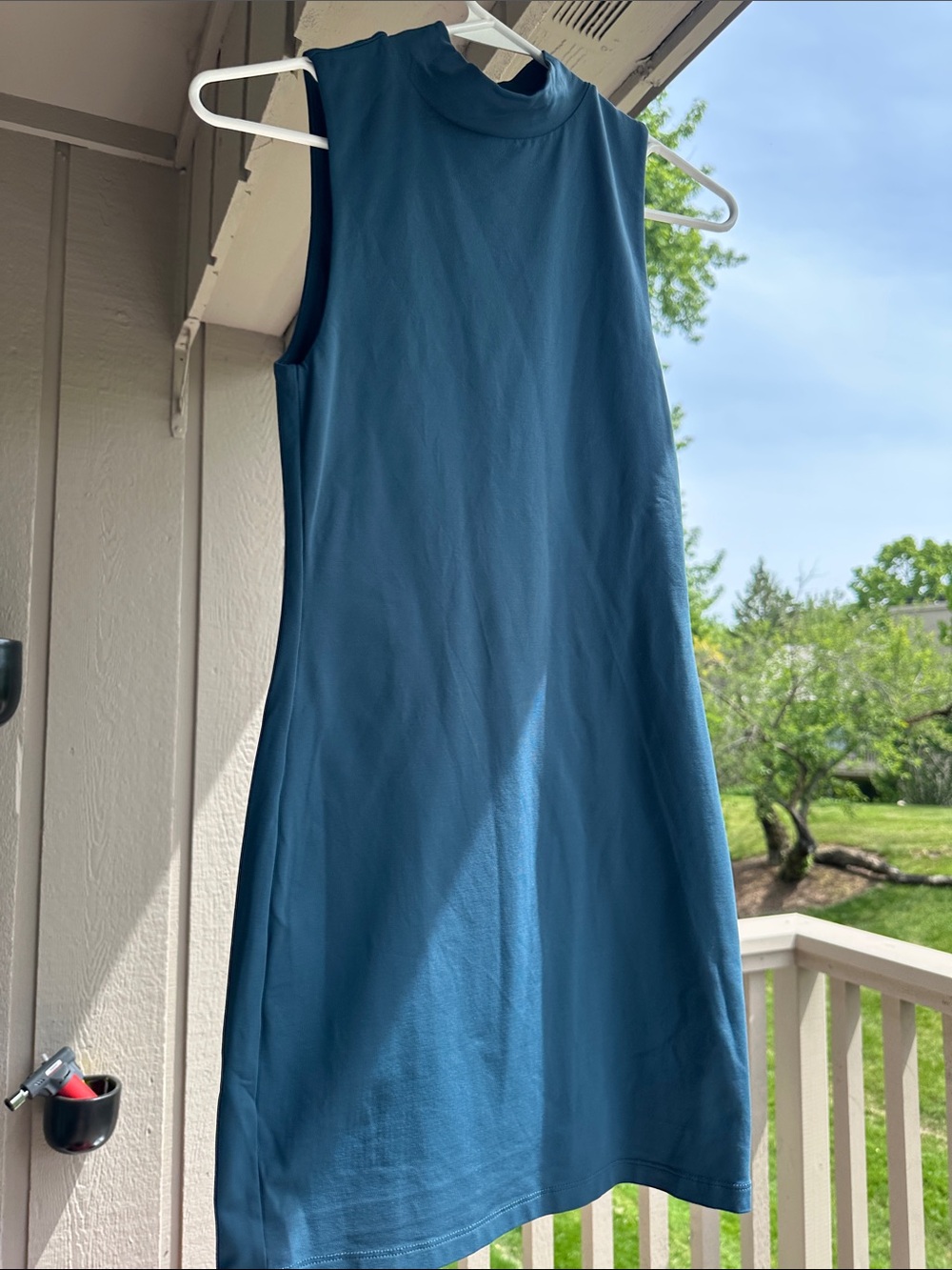 Aritzia Babaton Sleeveless Mock Neck Teal Bodycon Women's Dress